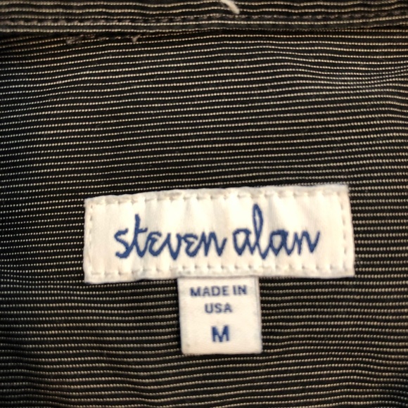 Steven Allen Brown Striped Button Down - Picture 3 of 3